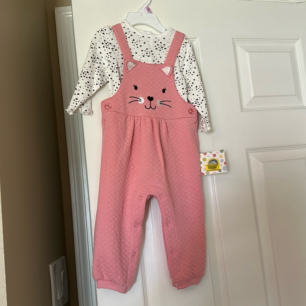 Baby girl overall set